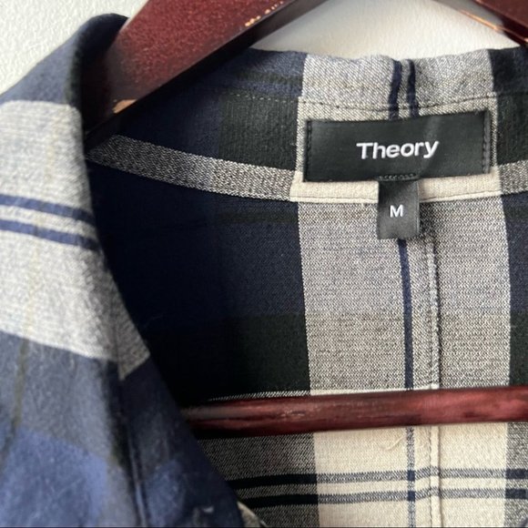 Theory plaid Panel Front Shirtdress - Picture 4 of 11